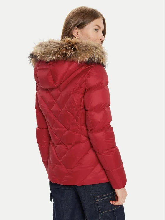 GIUBBINO BLAUER CORTO DONNA ROSSO PELLICCIA