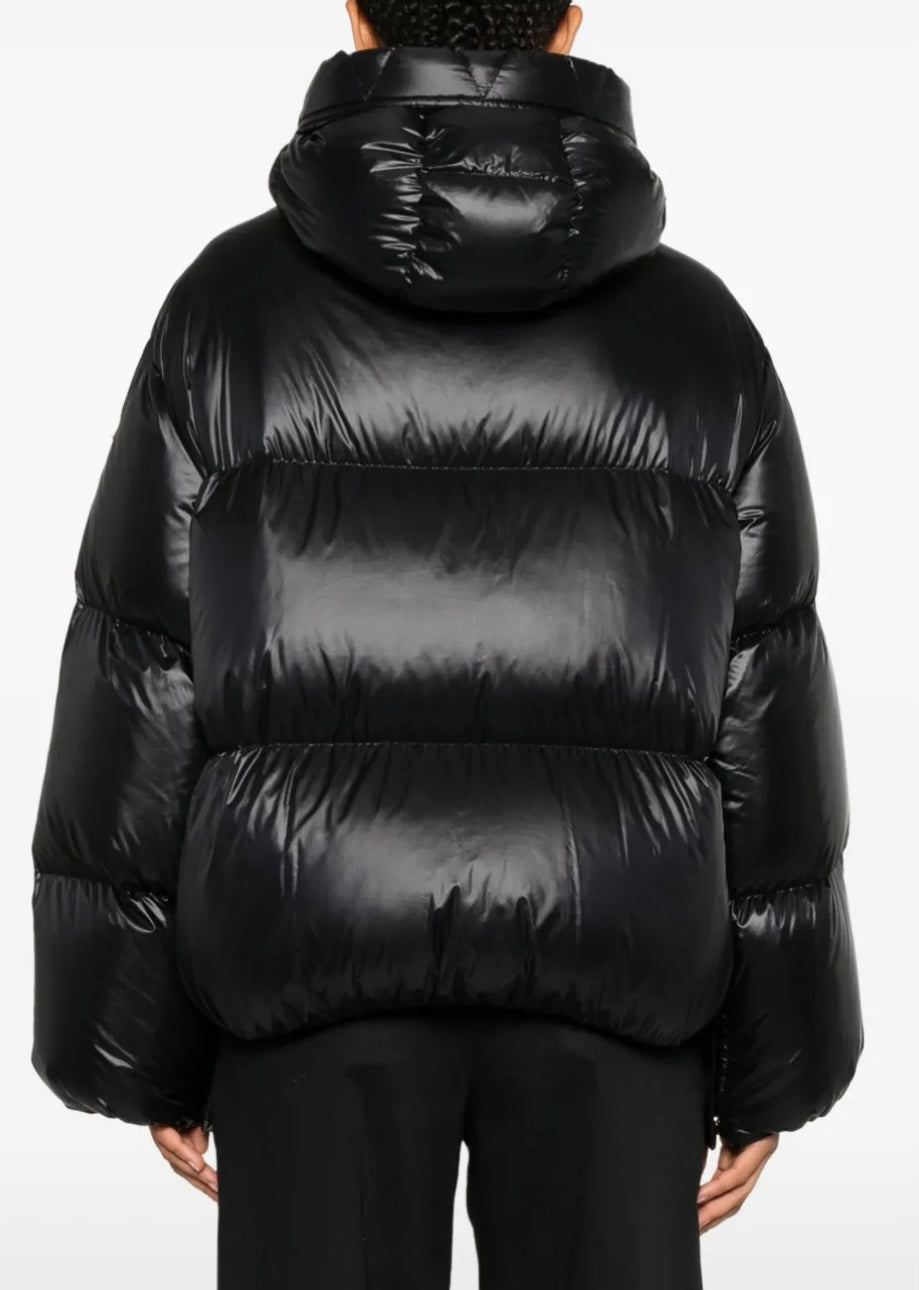 GIUBBINO MONCLER DONNA NERO OVER