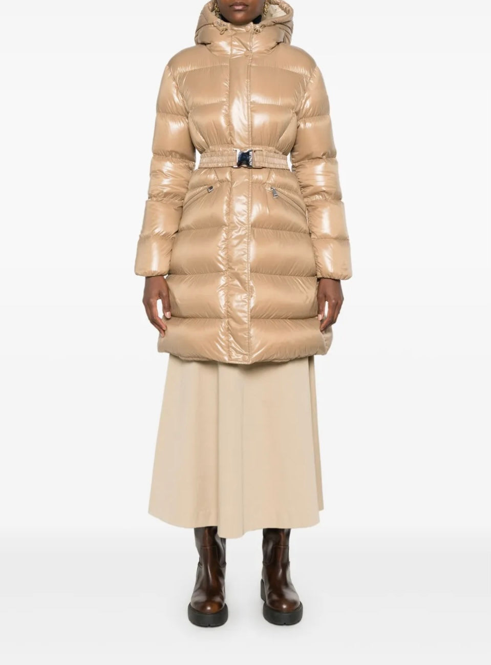 GUBBINO MONCLER DONNA AVORIO LUNGO