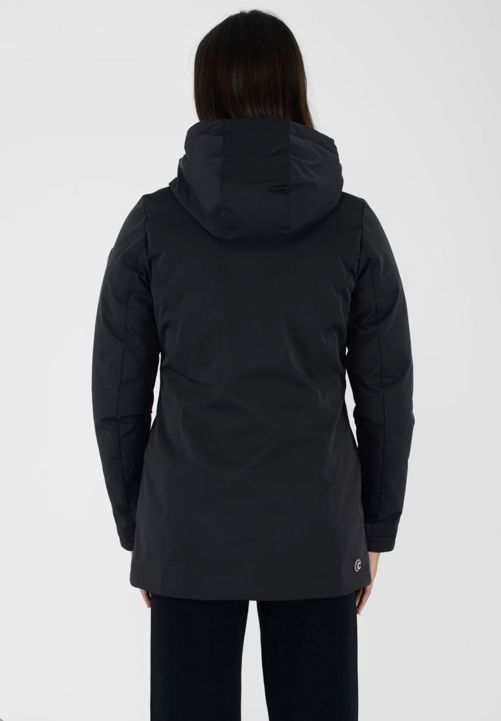 COLMAR DONNA NERO  IMPERMEABILE CON CAPPUCCIO
