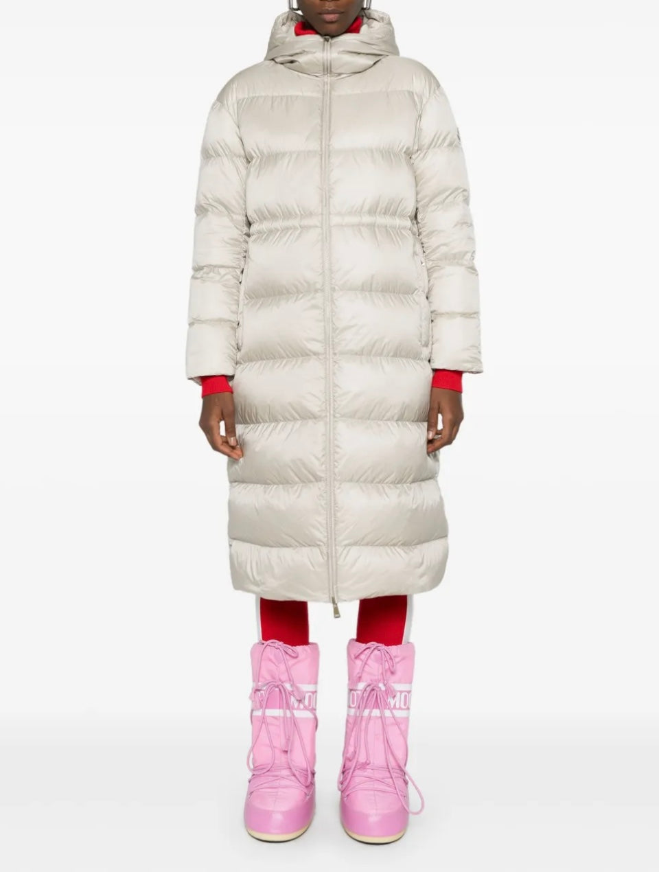 GUBBINO MONCLER DONNA LUNGO BIANCO