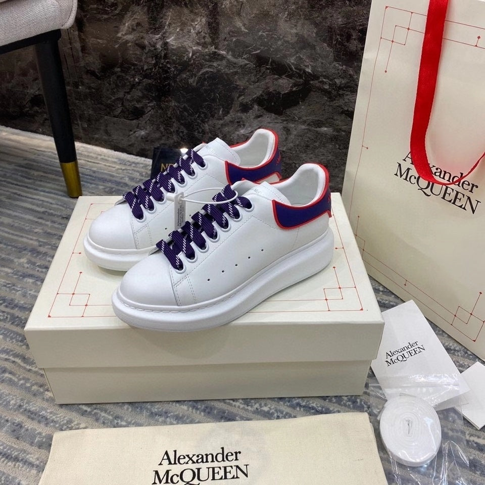 ALEXANDER MCQUEEN BIANCHE CON RETRO BLU E ROSSO