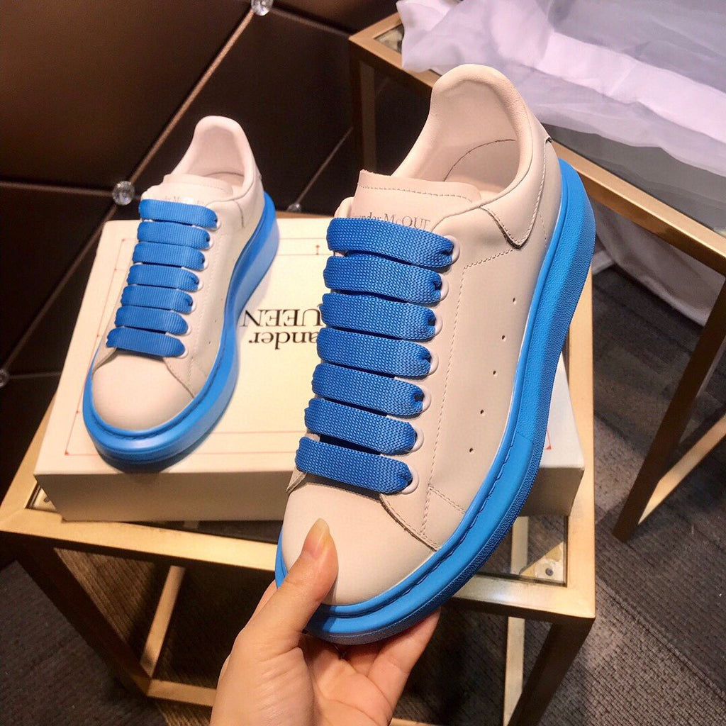 ALEXANDER MCQUEEN BIANCHE E AZZURRE,LACCI AZZURRI